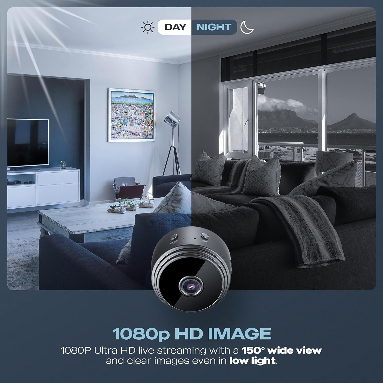 Smart Wireless Mini Security Camera with Remote Monitoring & HD Video
