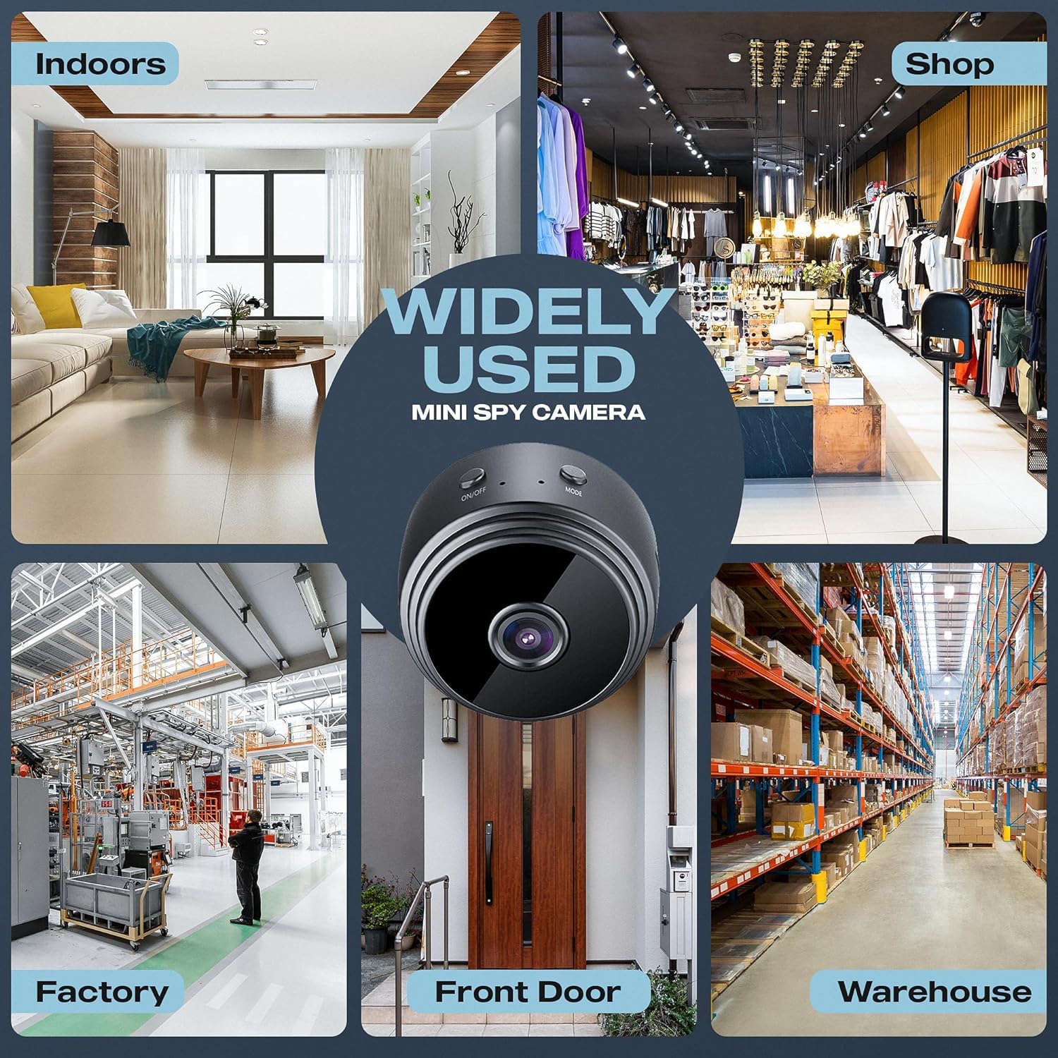 Smart Wireless Mini Security Camera with Remote Monitoring & HD Video