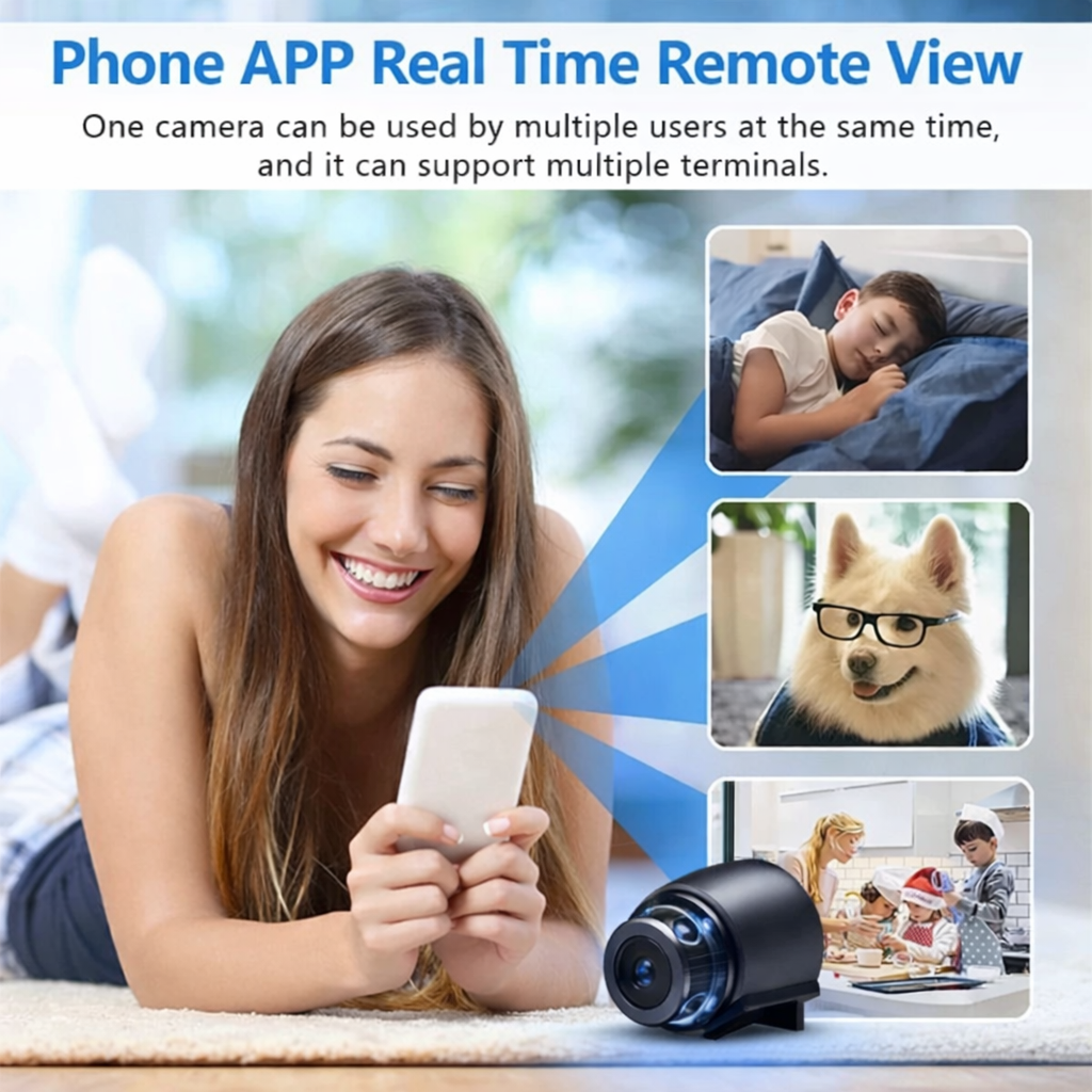 Smart Wireless Mini Security Camera with Remote Monitoring & HD Video