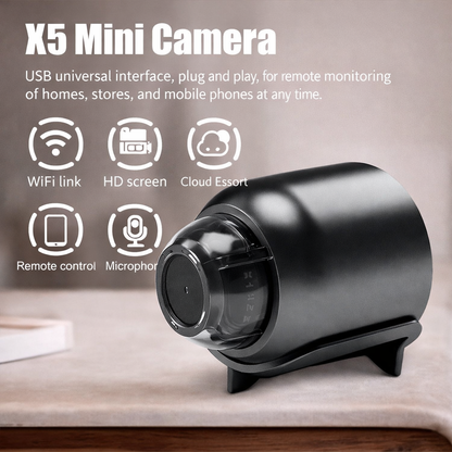 Smart Wireless Mini Security Camera with Remote Monitoring & HD Video