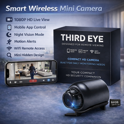 Smart Wireless Mini Security Camera with Remote Monitoring & HD Video