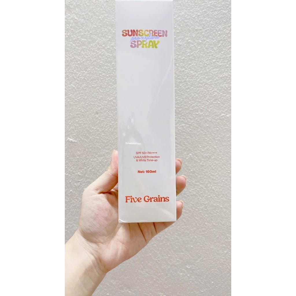 Five Grains Sunscreen Spray: Instant Tone-Up & Anti-Aging Pro-Xylane – High Protection SPF 50+ (160ml)