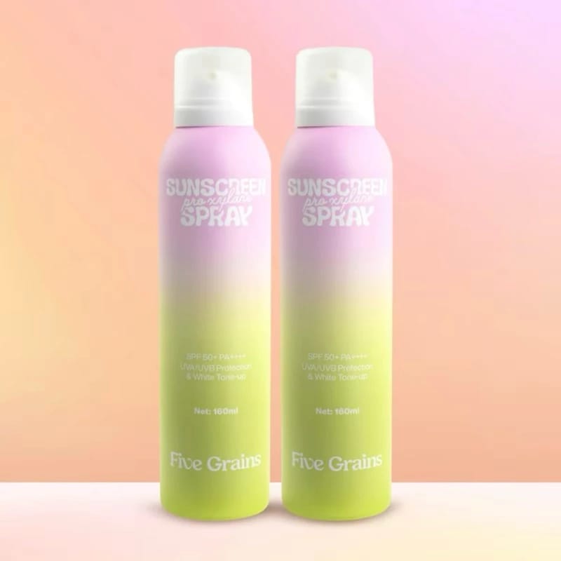 Five Grains Sunscreen Spray: Instant Tone-Up & Anti-Aging Pro-Xylane – High Protection SPF 50+ (160ml)