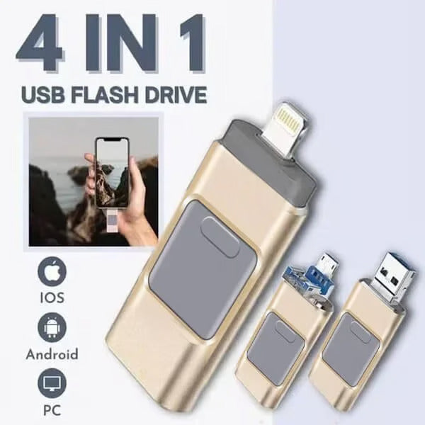 4-in-1 High-Speed USB Flash Drive with Multi-Device Compatibility
